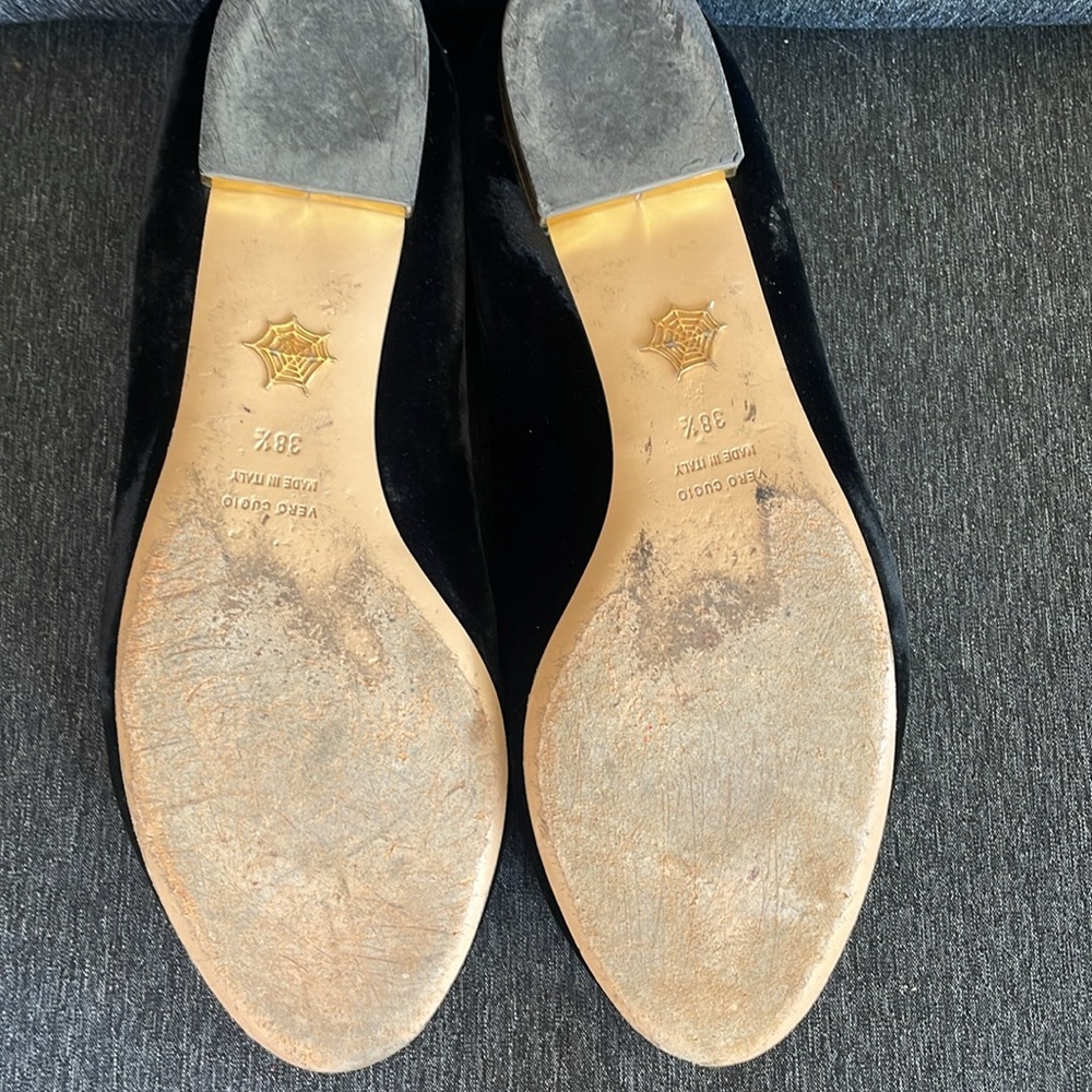 Charlotte Olympia kitty flats black velour EU 38,5 fits US 8 - Picture 2 of 6